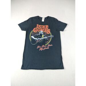 Luke Combs T Shirt Men's Black Small 2019 Tour Concert Beer Never Broke My Heart